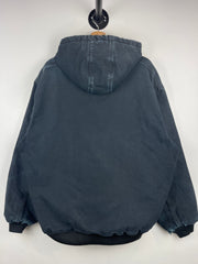 Vintage Carhartt Active Thrashed Black Hooded Work Jacket J140 BLK