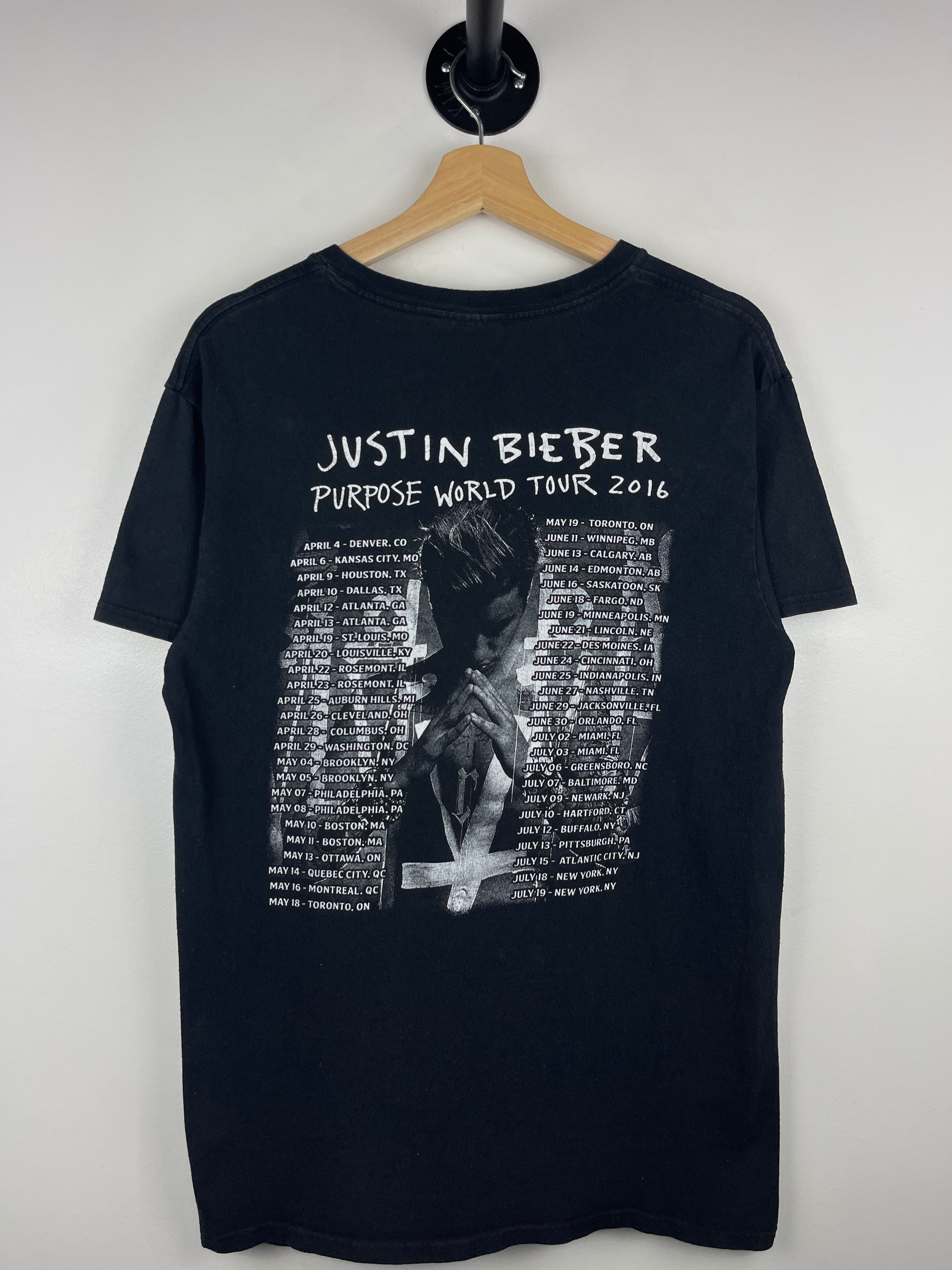 Vintage Justin Bieber Purpose Tour Black Tee