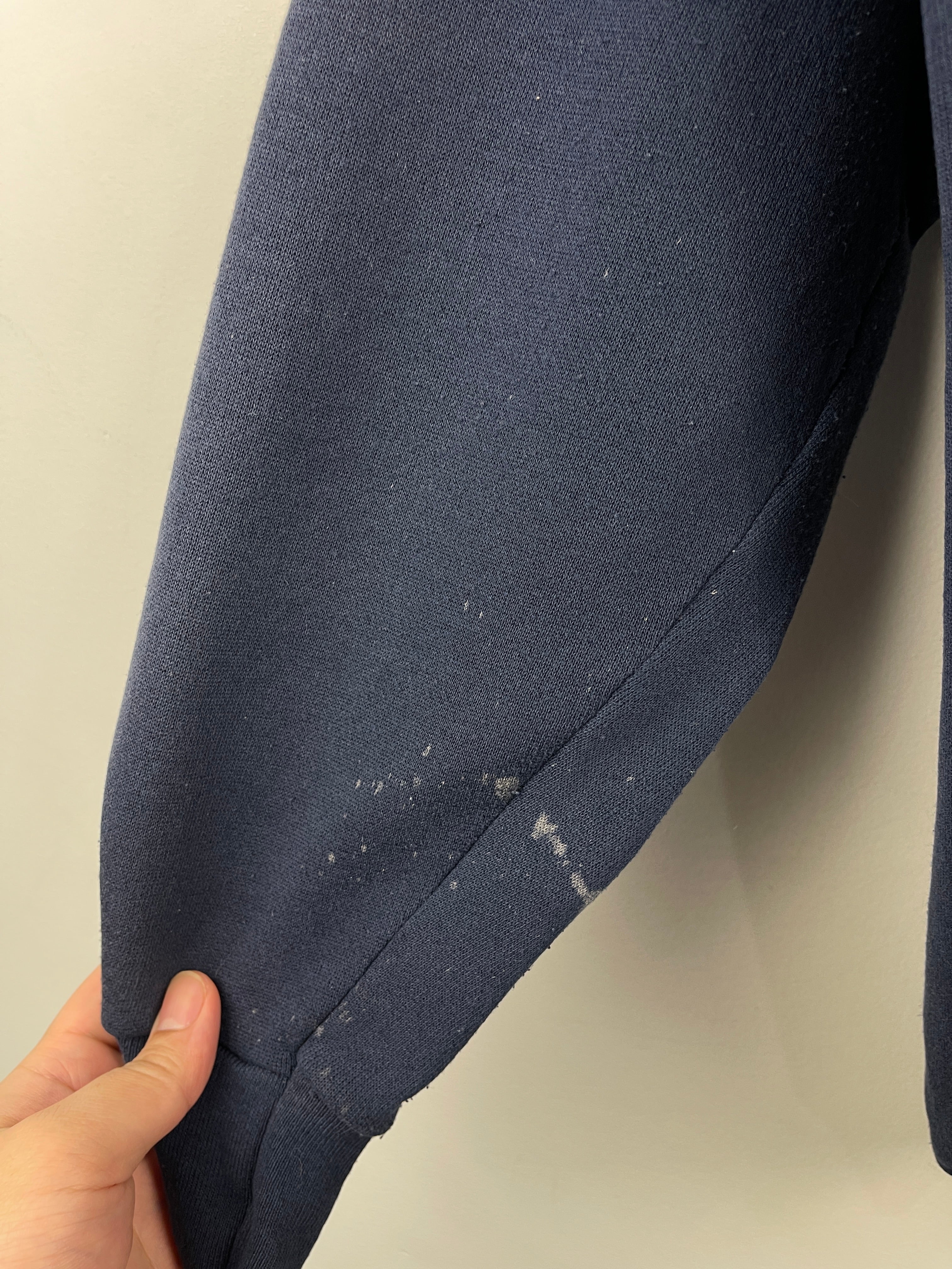 Vintage 90s Tultex Blank Navy Zip Up Hoodie