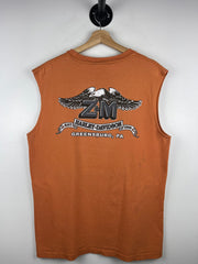 Vintage Harley Davidson Eagle Pennsylvania Orange Tank Top