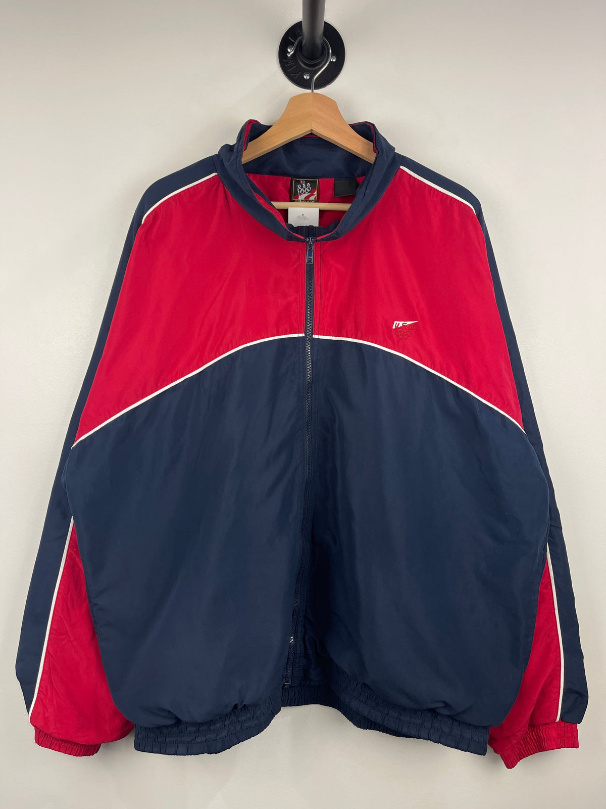 Vintage 90s USA Olympics Navy & Red Windbreaker