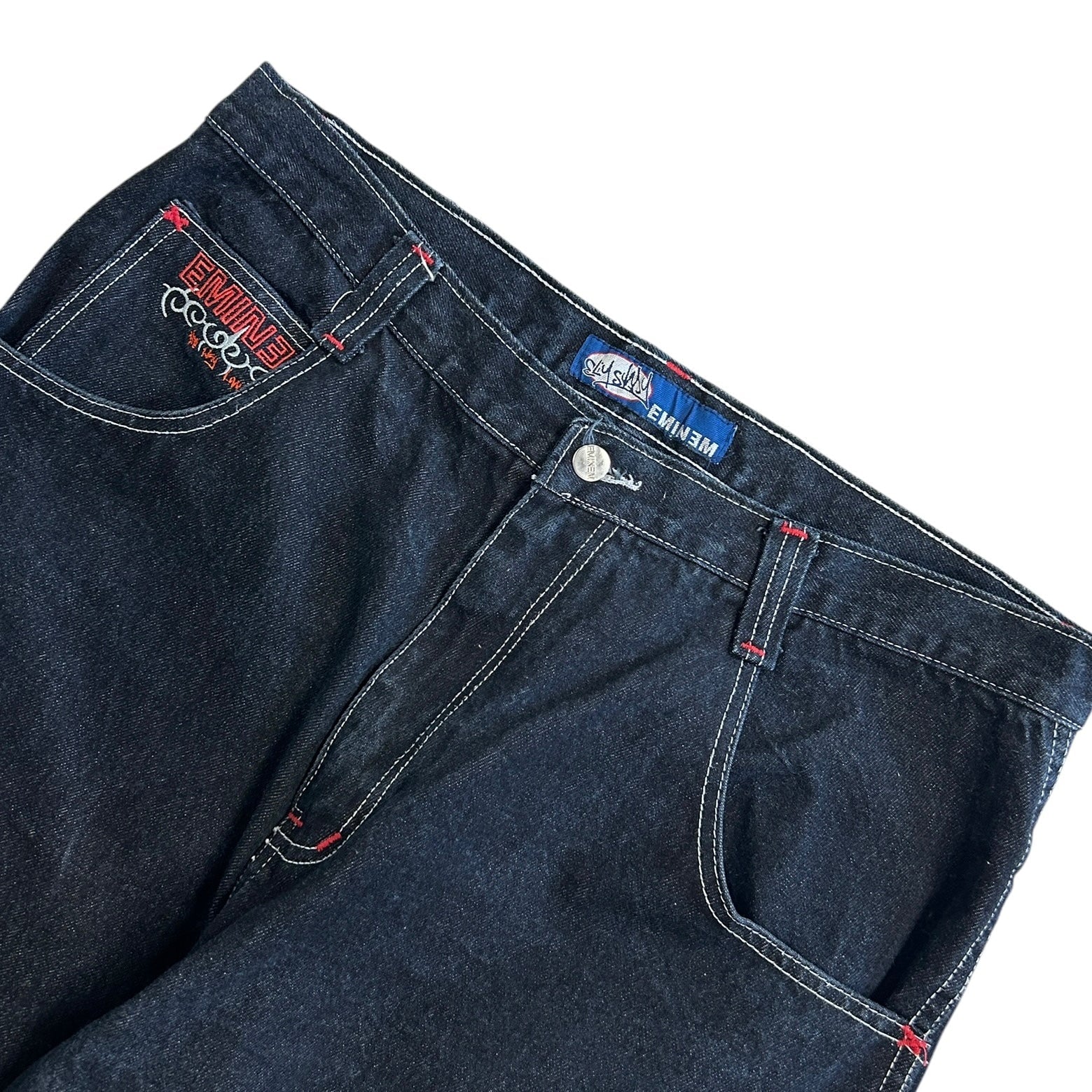 Vintage Eminem Slim Shady Baggy Dark Wash Blue Denim Jeans