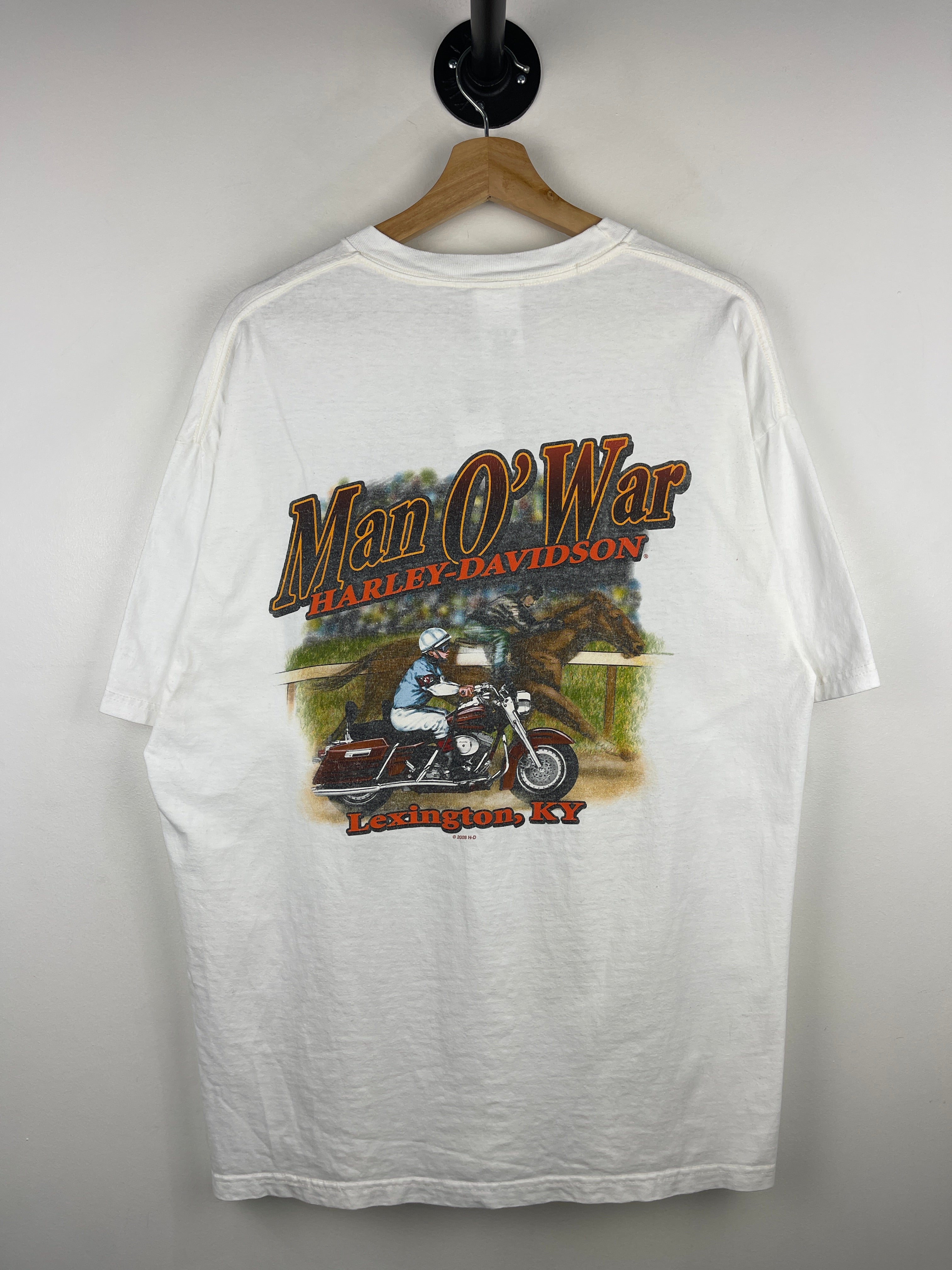 Vintage Harley Davidson Lexington Kentucky White Tee