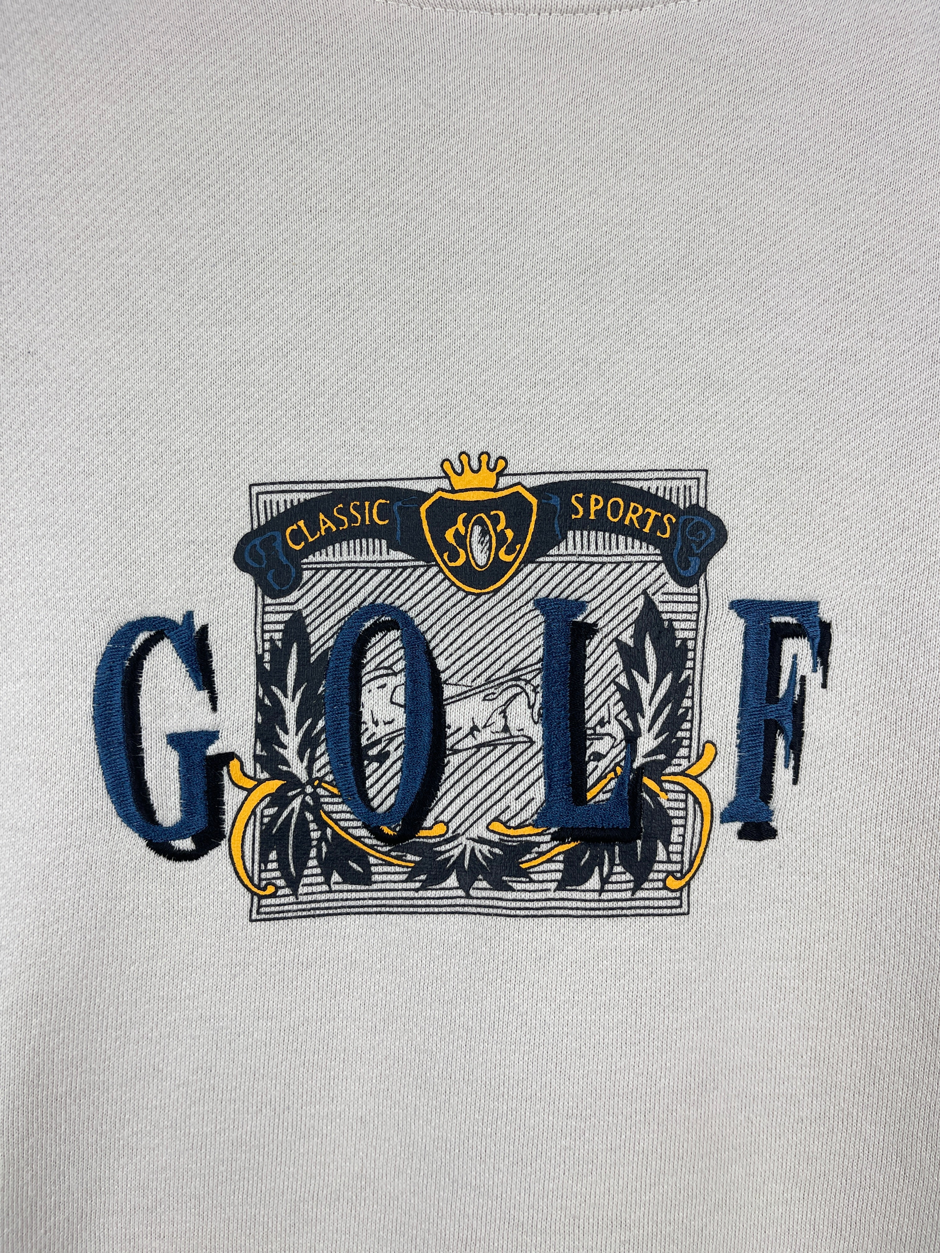 Vintage 90s Wilson Pro Staff Golf Embroidered White Crewneck