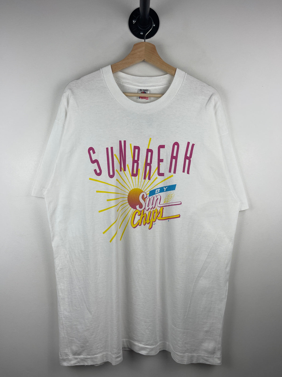 Vintage 90s Sun Chips Sun Break Chip Promo White Tee