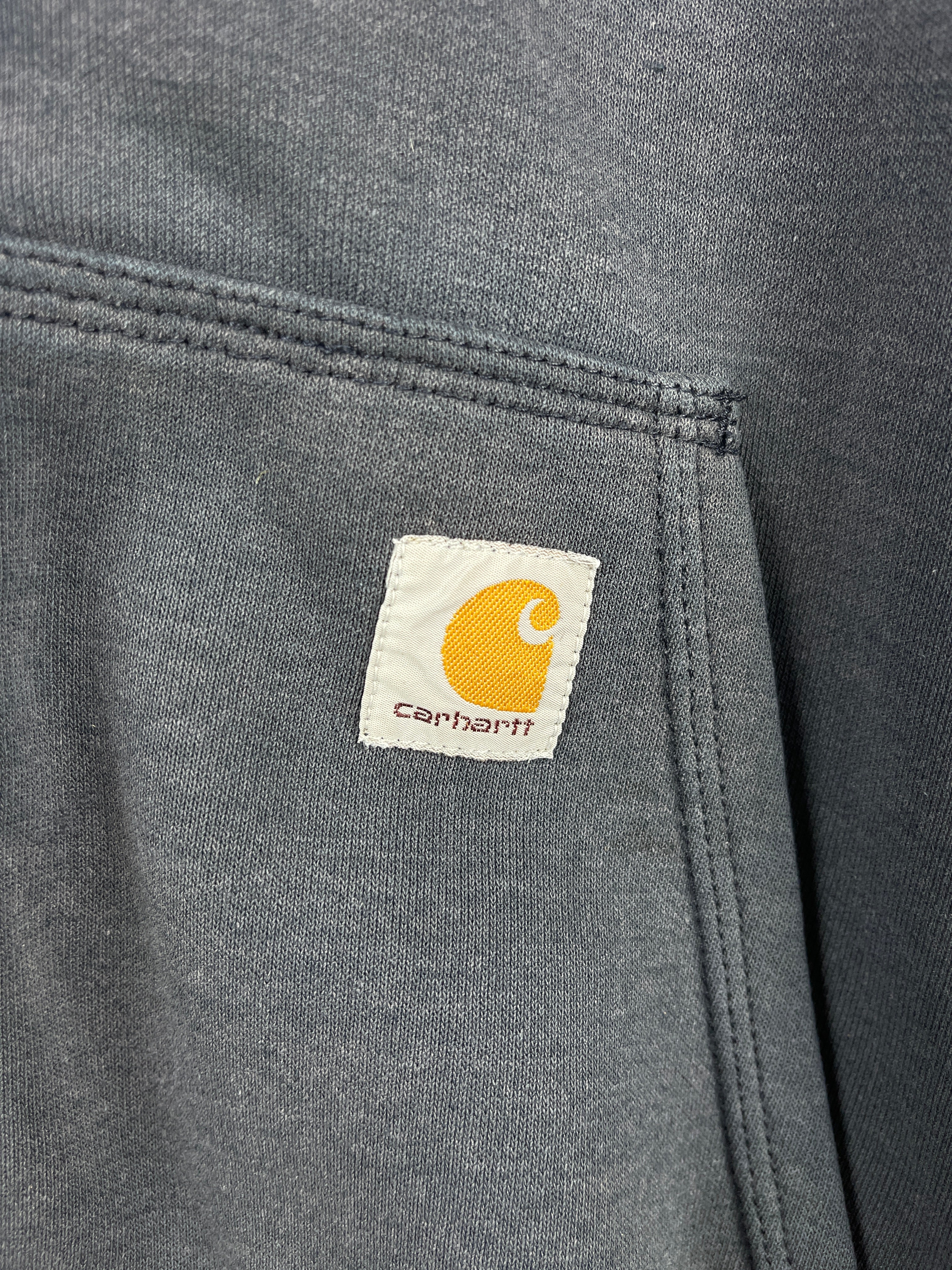 Vintage Carhartt Insulated Lined Faded Navy Zip Up Hoodie