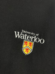 Vintage 90s University Of Waterloo Embroidered Black Crewneck