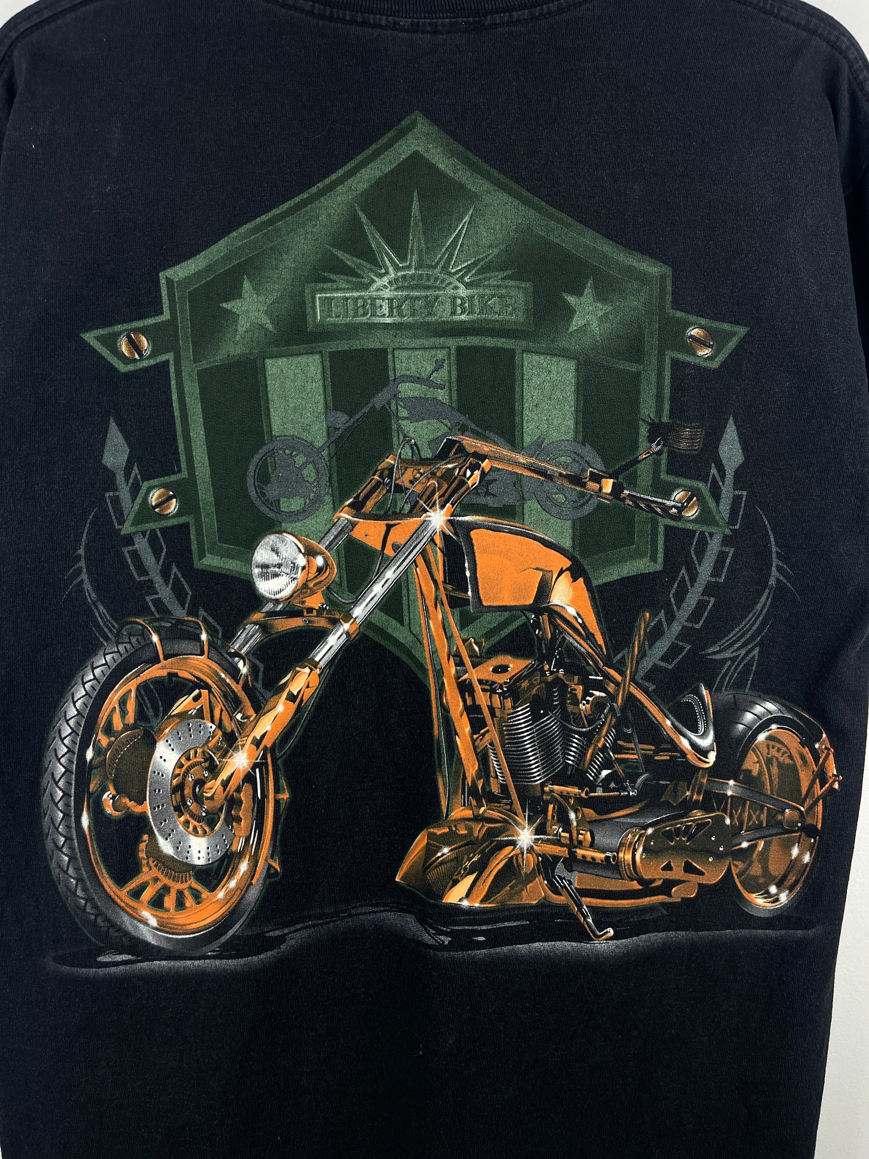 Vintage American Chopper Liberty Bike Black Tee