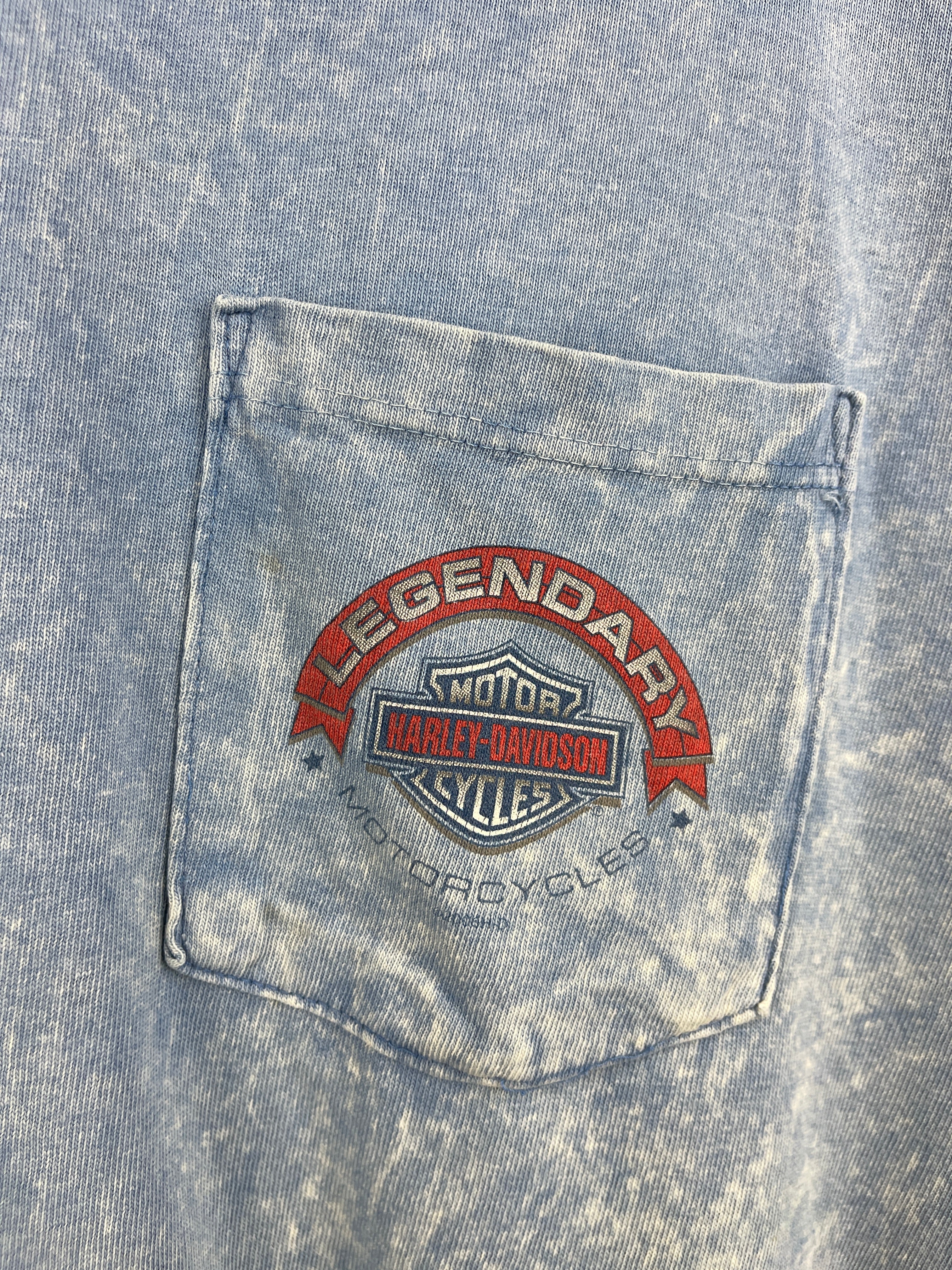 Vintage Harley Davidson Thiensville Wisconsin Blue Tee