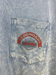 Vintage Harley Davidson Thiensville Wisconsin Blue Tee