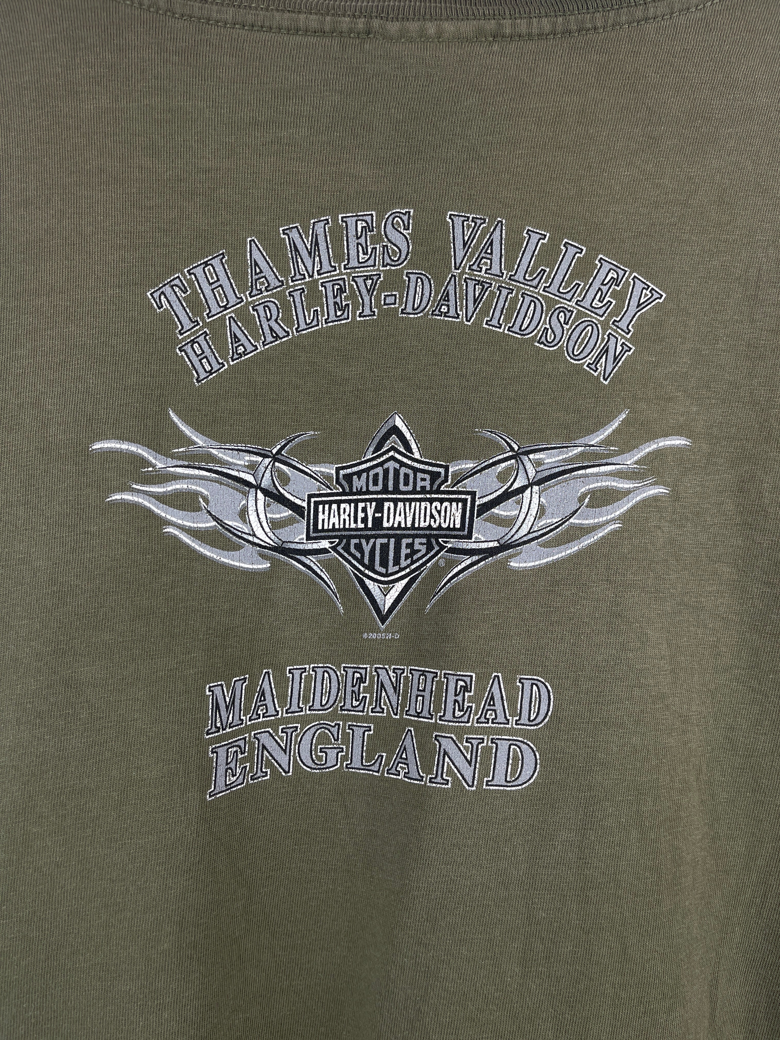 Vintage Harley Davidson England Green Tee