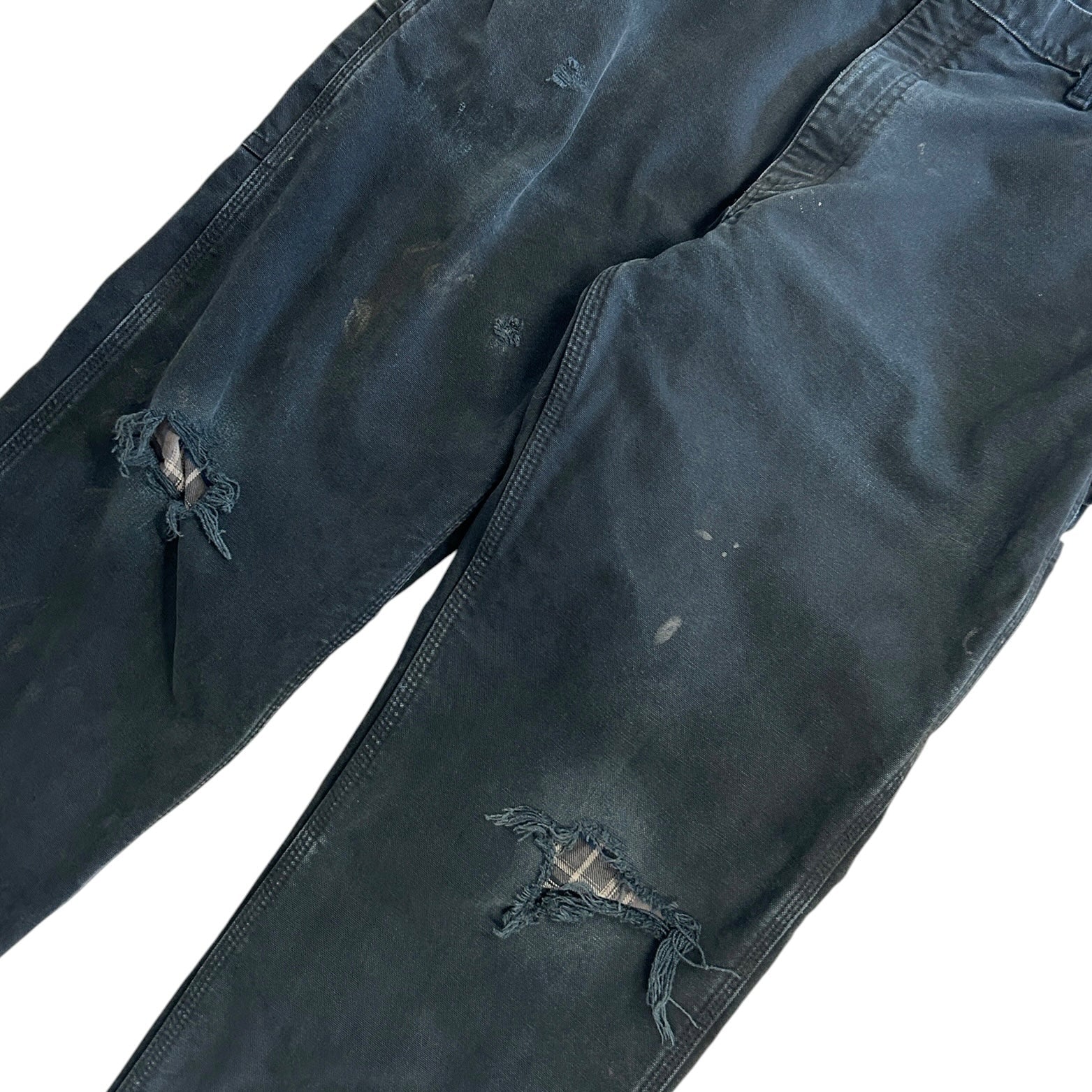 Vintage Carhartt Blanket Lined Thrashed Black Work Pants