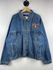 Vintage Bike Week Daytona Beach Embroidered Blue Denim Jacket