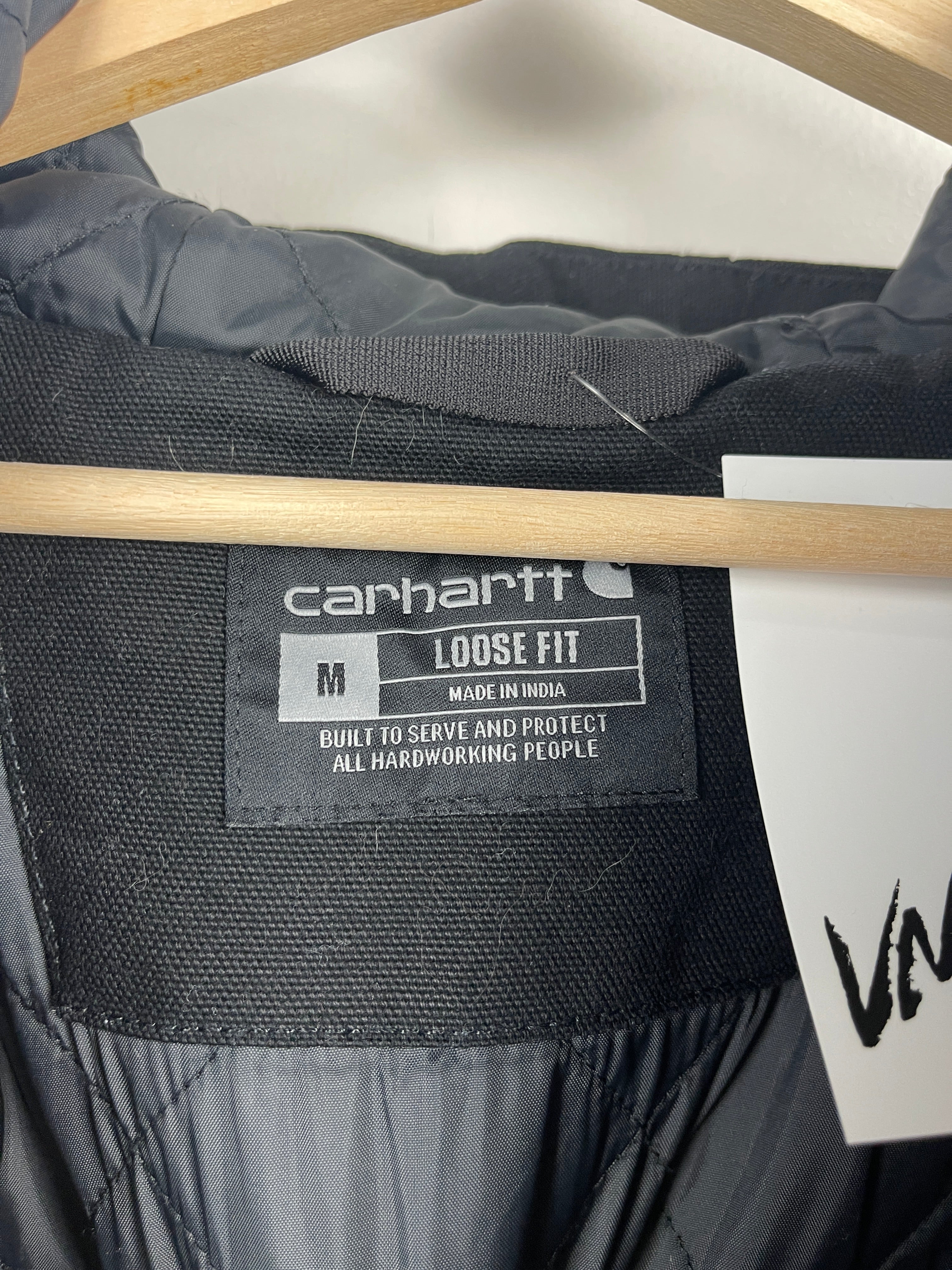 Vintage Carhartt Active Black Hooded Work Jacket