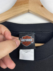 Vintage Harley Davidson Embroidered Black & Orange Crewneck