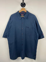 Vintage Fubu Navy Button Up Short Sleeve Shirt