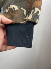 Vintage 90s Southwest Real Tree Camo Thermal Lined Zip Up Hoodie