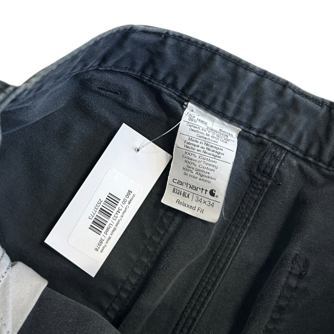 Vintage Carhartt Faded Black Work Pants