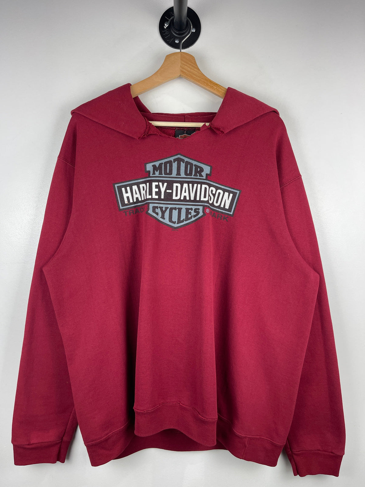 Vintage Harley Davidson Ohio State Buckeyes Football Red Hoodie