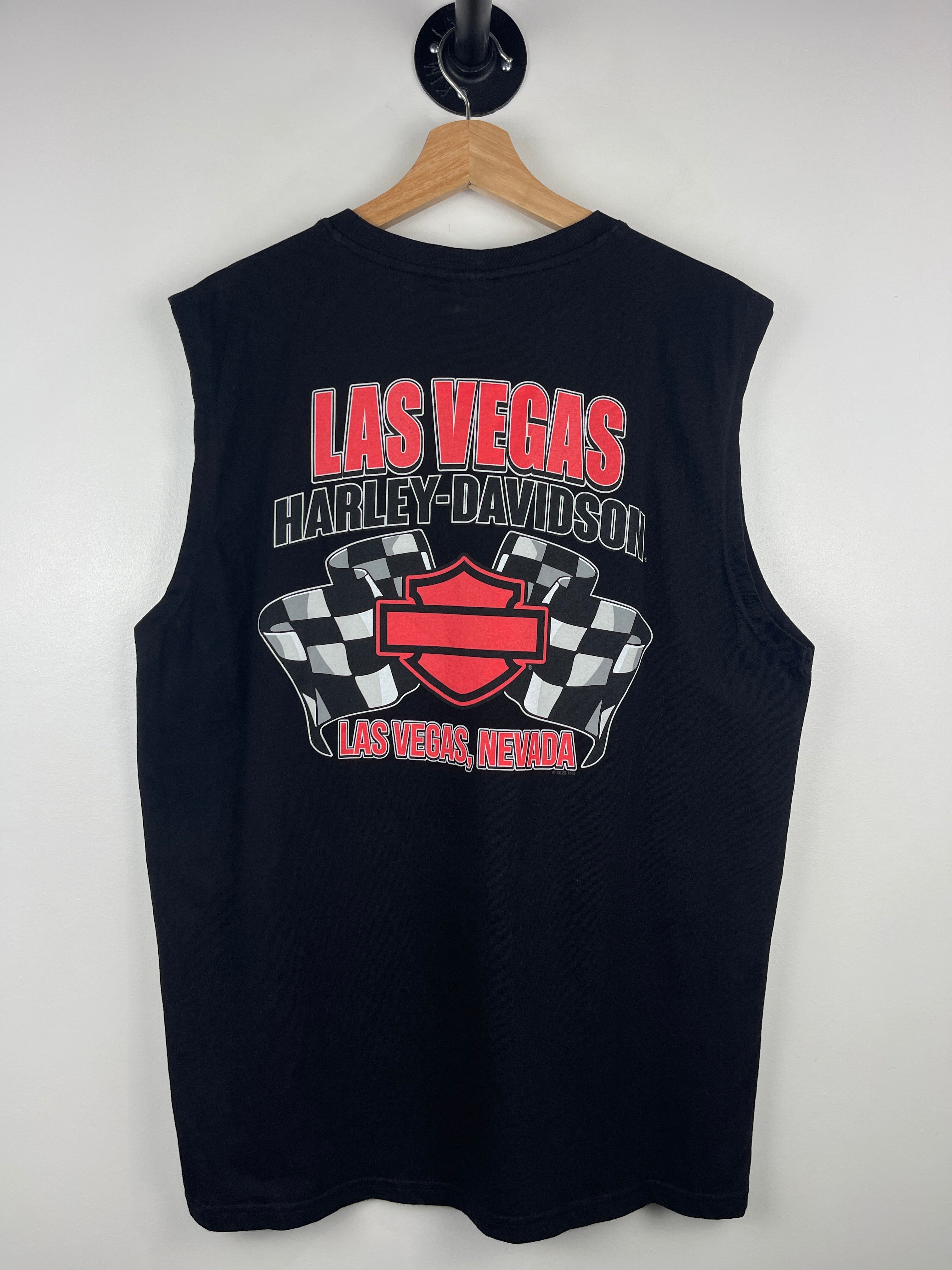 Vintage Harley Davidson Las Vegas Nevada Black Tank Top