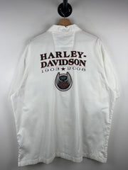 Vintage Harley Davidson White Short Sleeve Button Up Shirt
