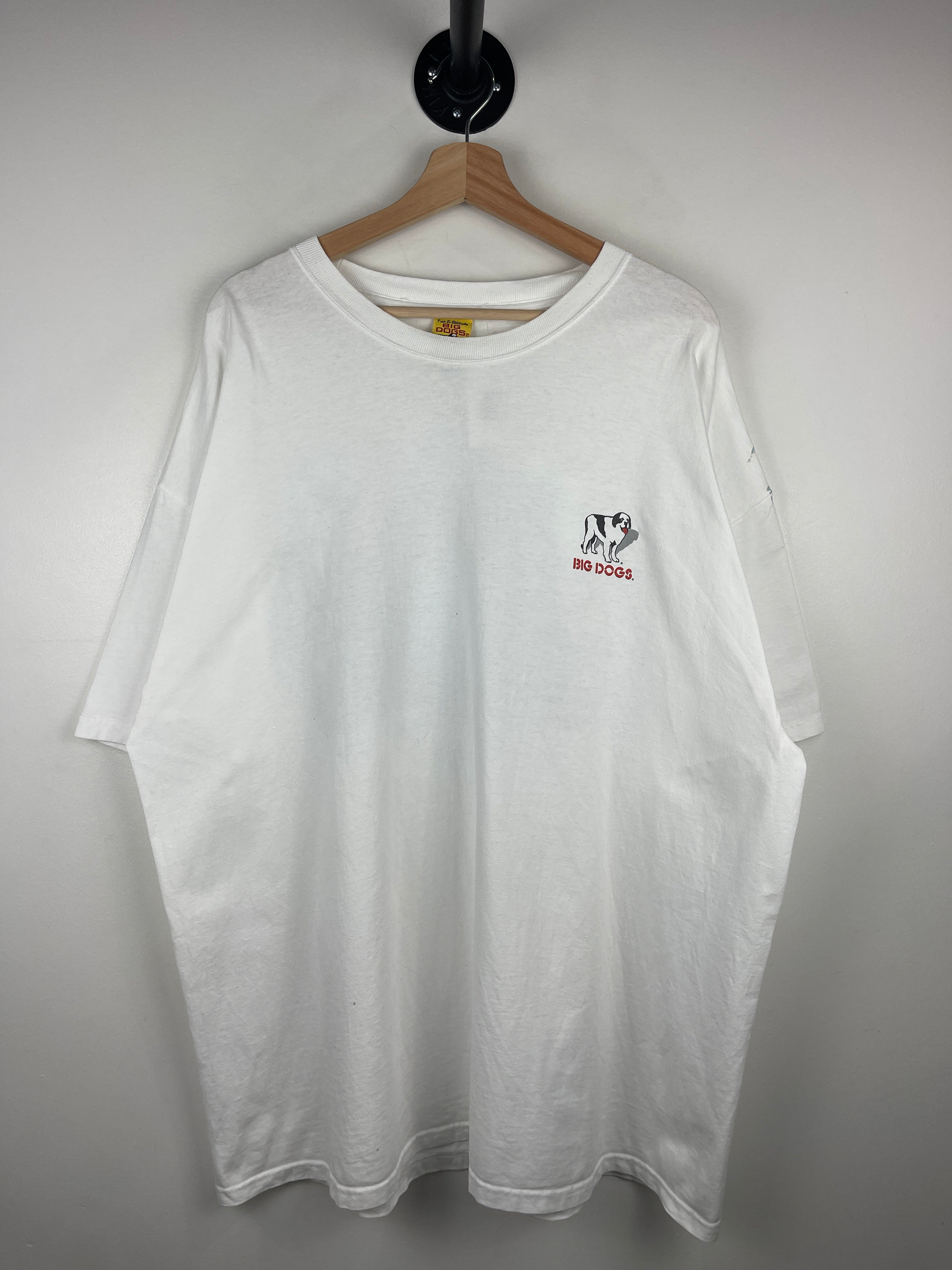 Vintage Big Dogs Its Five O'Clock Somewhere Beer White Tee