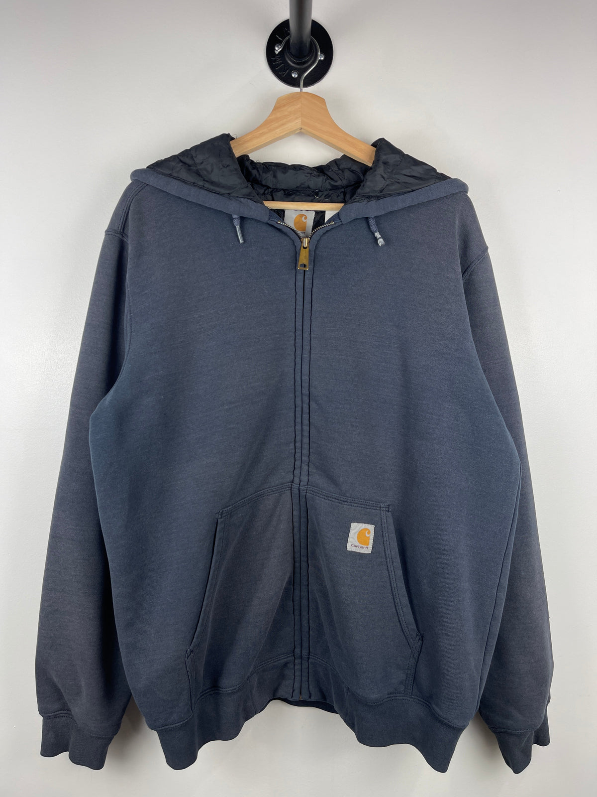 Vintage Carhartt Insulated Lined Faded Navy Zip Up Hoodie