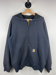 Vintage Carhartt Insulated Lined Faded Navy Zip Up Hoodie