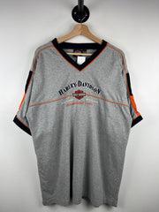 Vintage Harley Davidson Burlington Iowa Embroidered Grey Tee