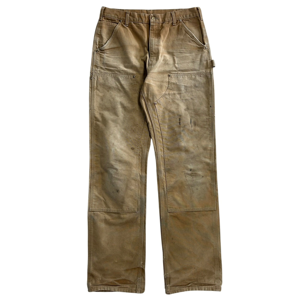 Vintage Carhartt Double Knee Thrashed Light Brown Work Pants