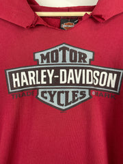 Vintage Harley Davidson Ohio State Buckeyes Football Red Hoodie