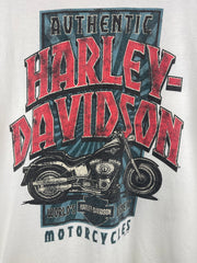 Vintage Harley Davidson Niagara Falls Canada White Tee