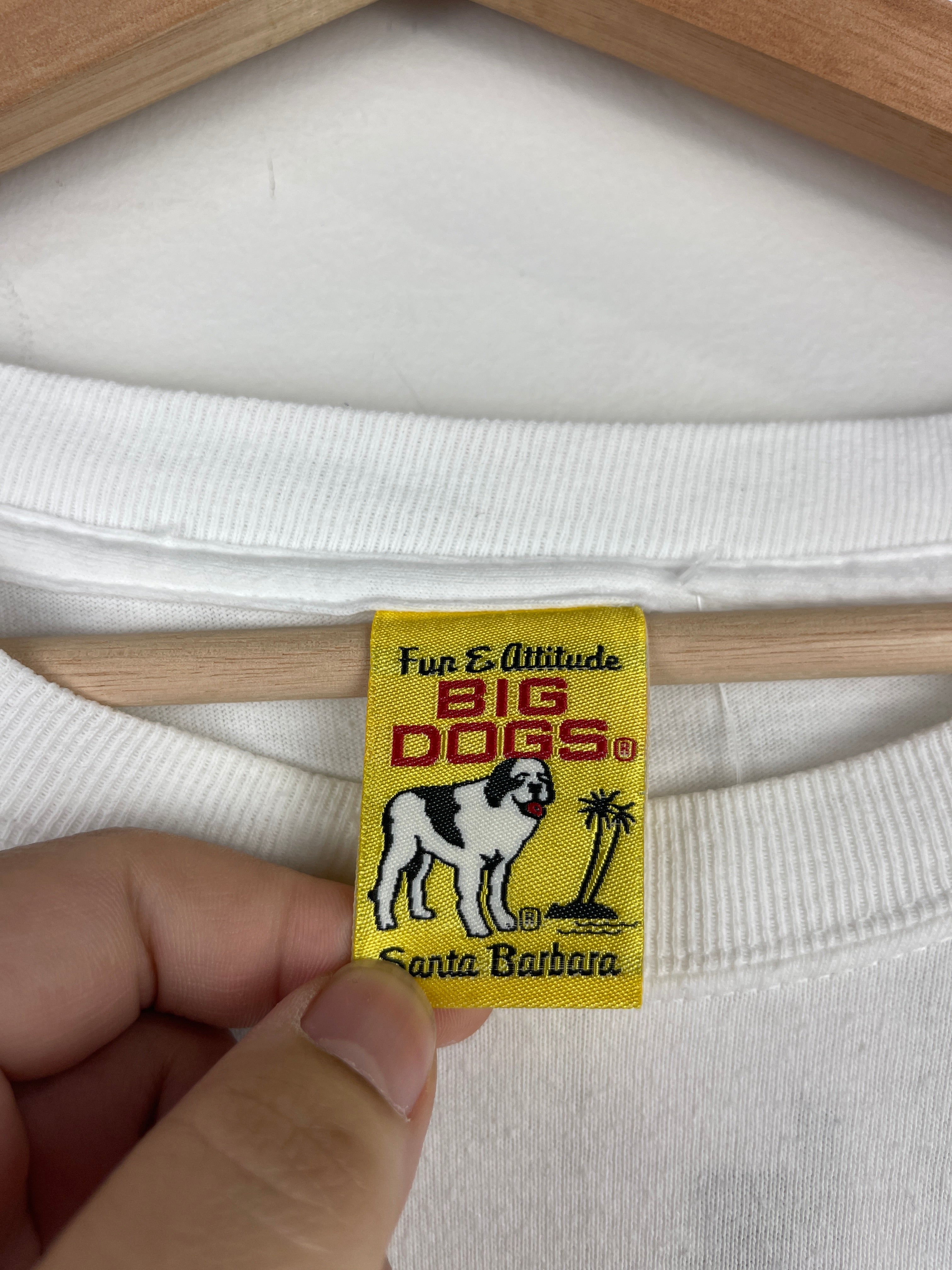 Vintage Big Dogs Its Five O'Clock Somewhere Beer White Tee