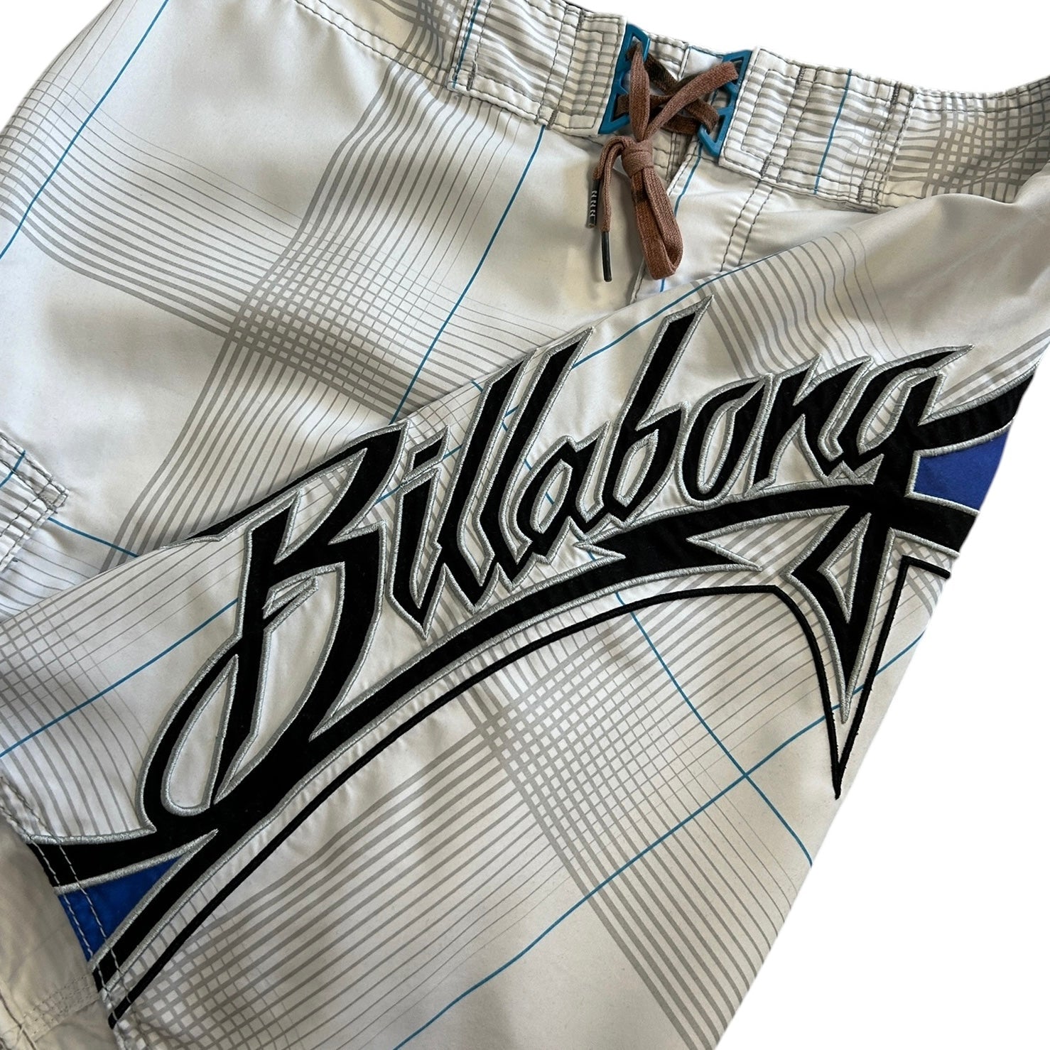 Vintage Billabong Surf Embroidered White Board Shorts