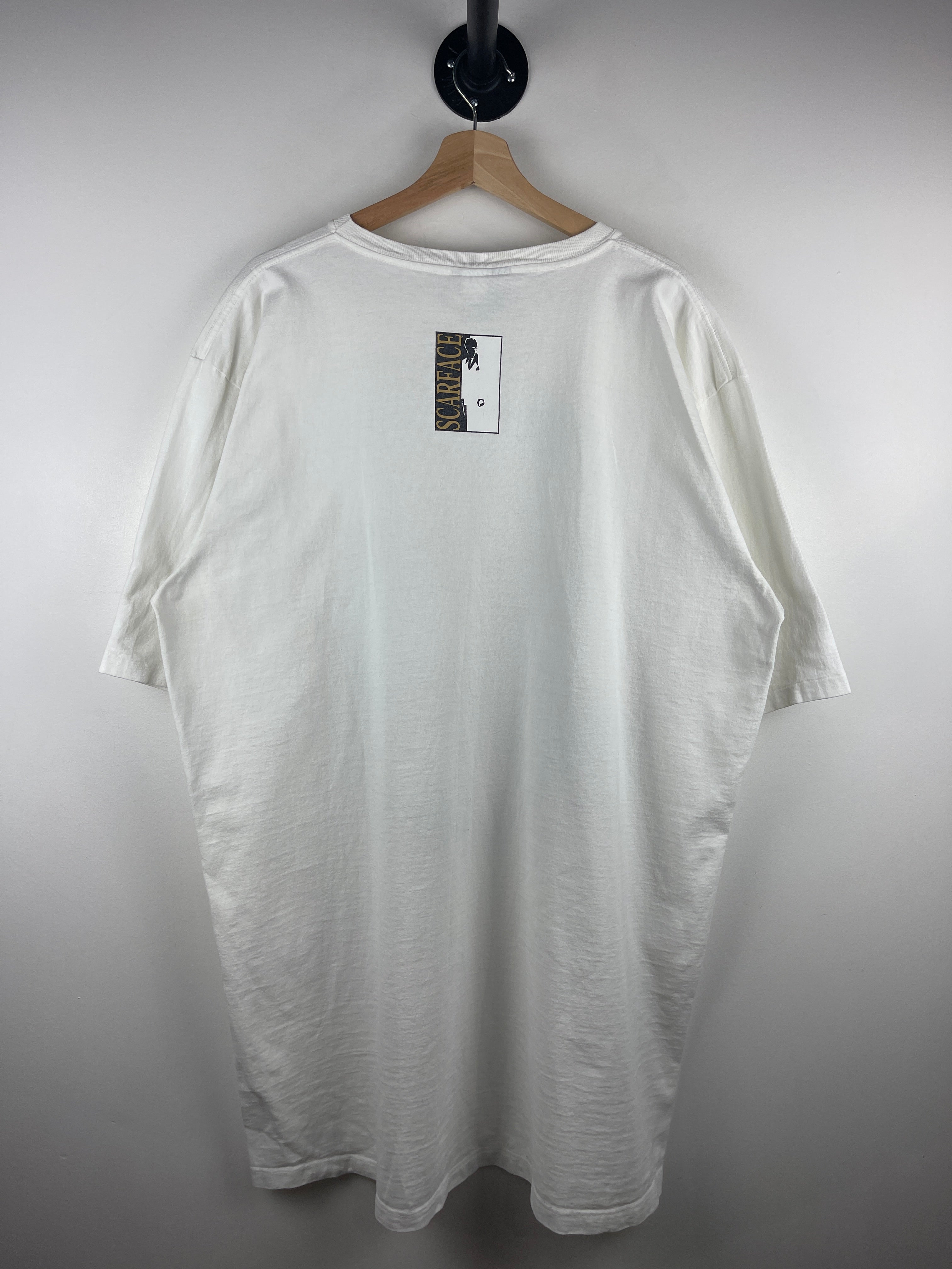 Vintage 90s Scarface Tony Montana Movie Promo White Tee