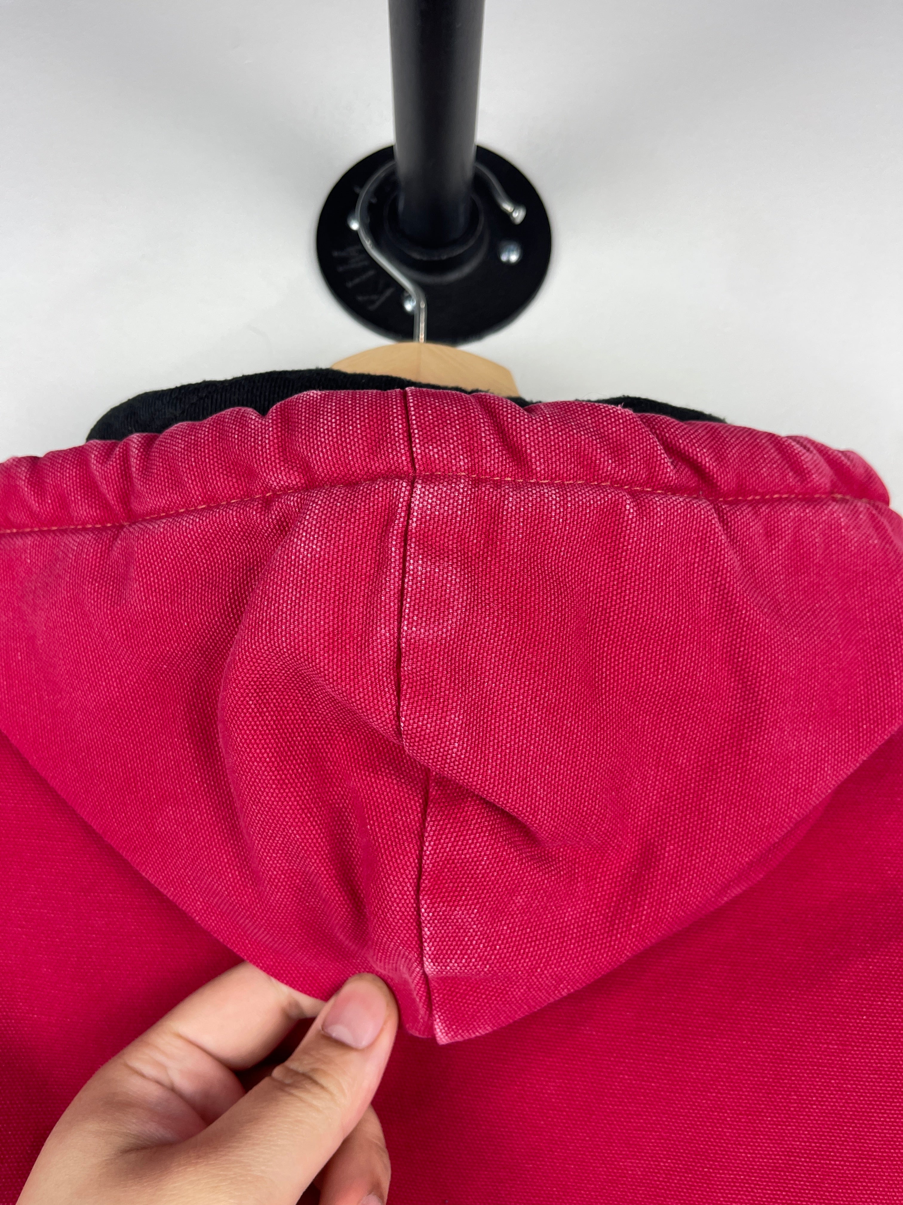 Vintage Carhartt Active Red Hooded Work Jacket J04 RED