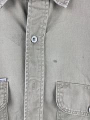 Vintage Carhartt Beige Long Sleeve Button Up Shirt