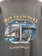Vintage Harley Davidson Dragon Tribal California Dark Grey Long Sleeve