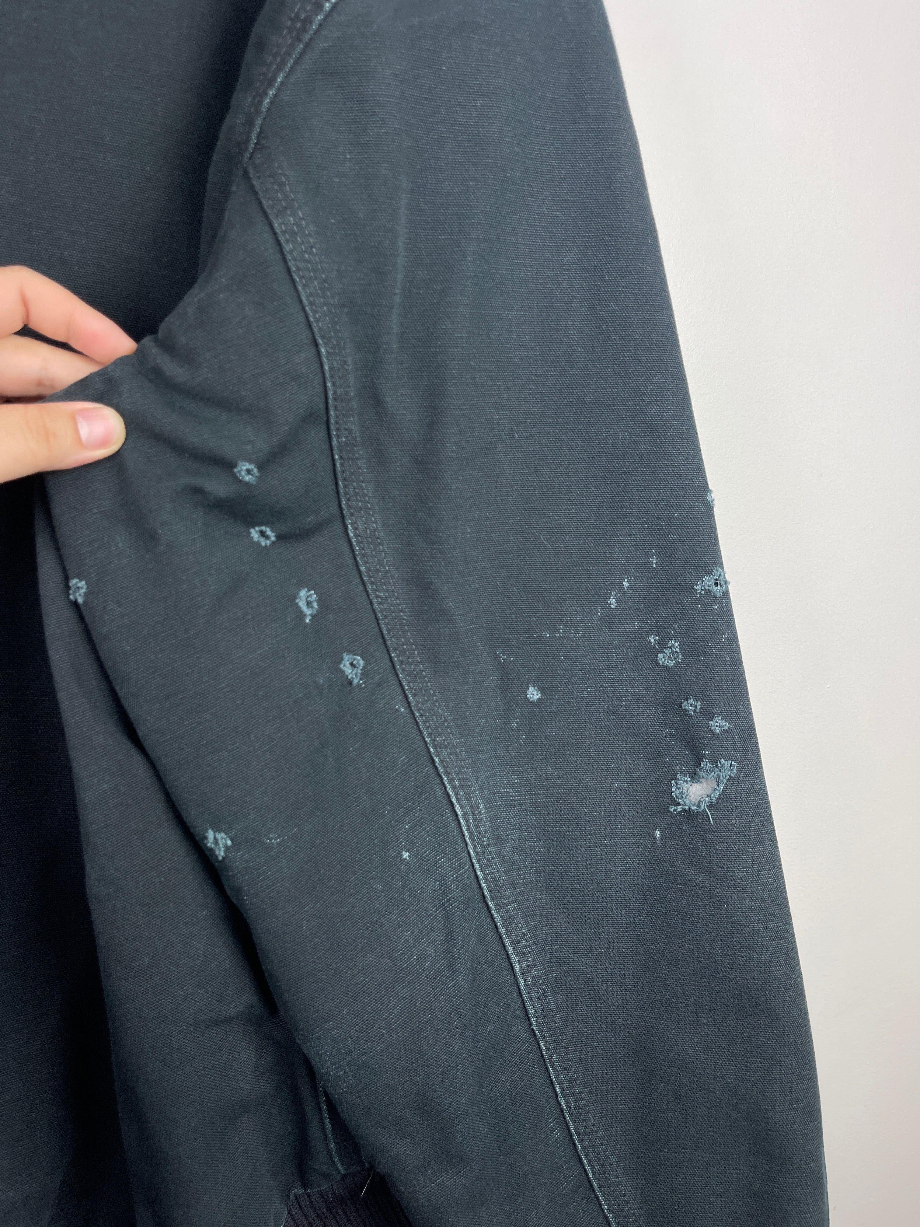 Vintage Carhartt Active Black Hooded Work Jacket J140 BLK