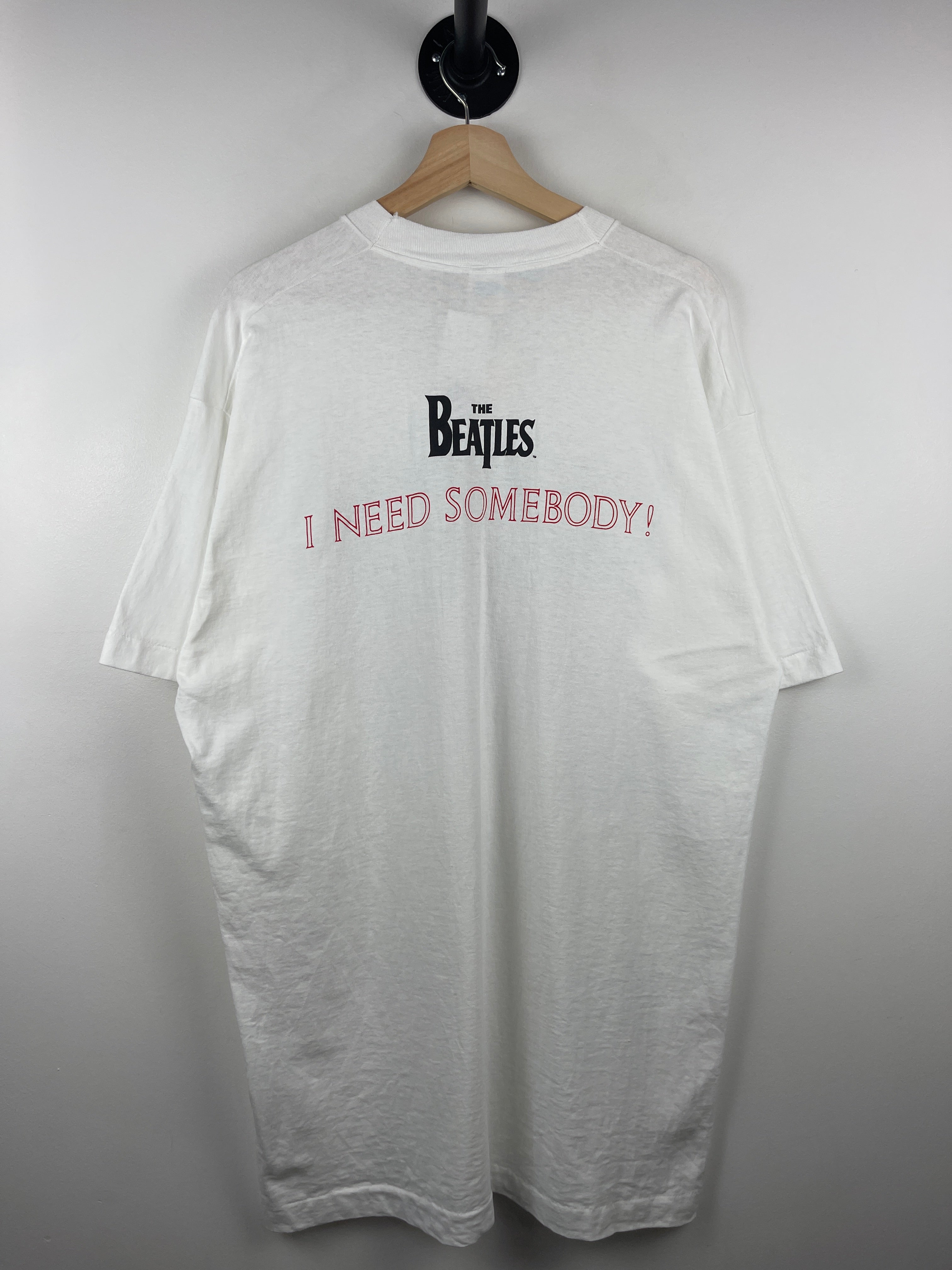 Vintage 90s The Beatles Help! I Need Somebody White Tee