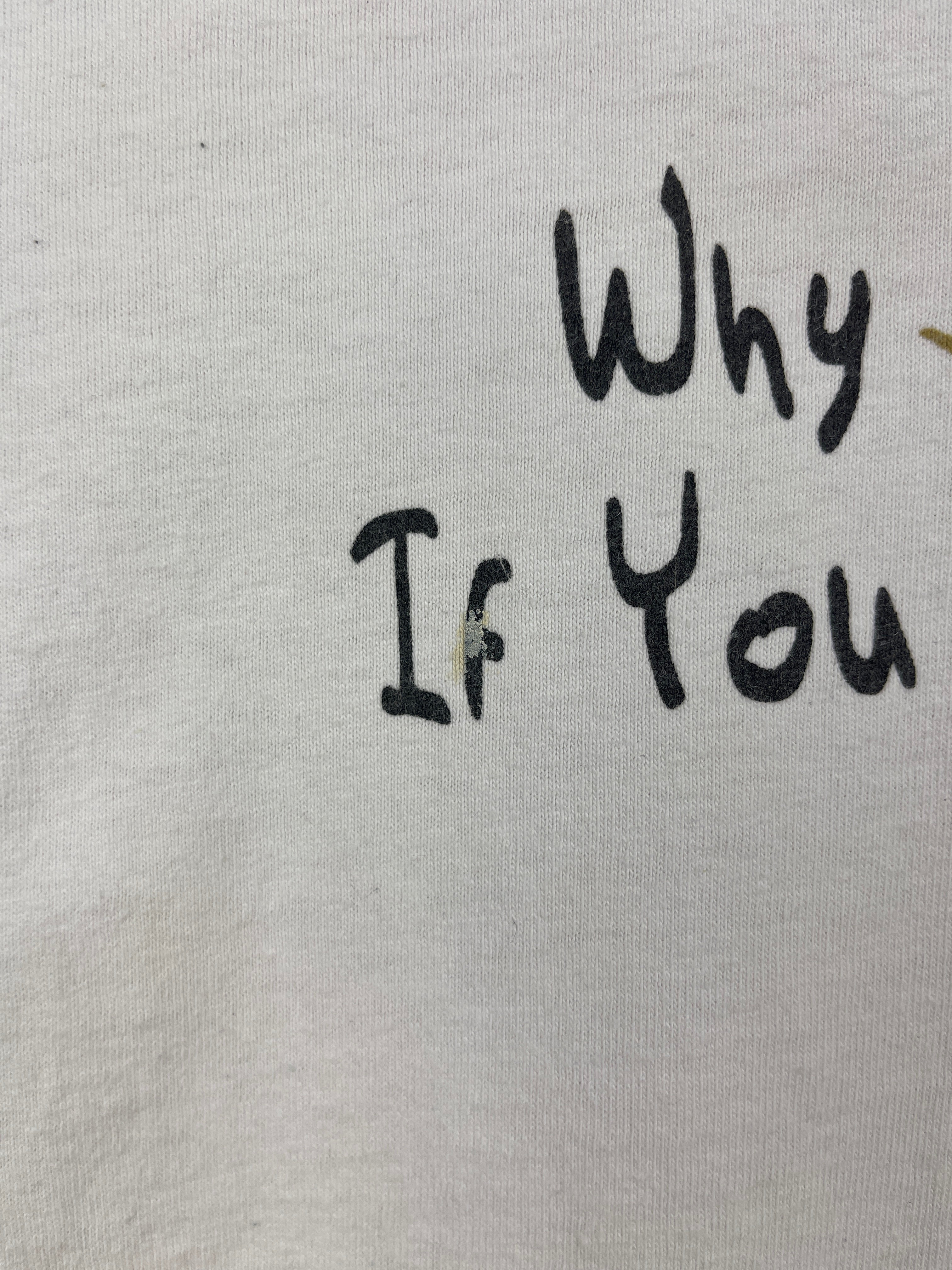 Vintage 90s Why Drink And Drive If You Can Smoke And Fly Weed Comedy White Tee