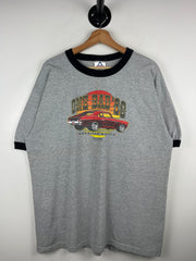 Vintage Chevrolet Nova SS One Bad 69 Grey Ringer Tee