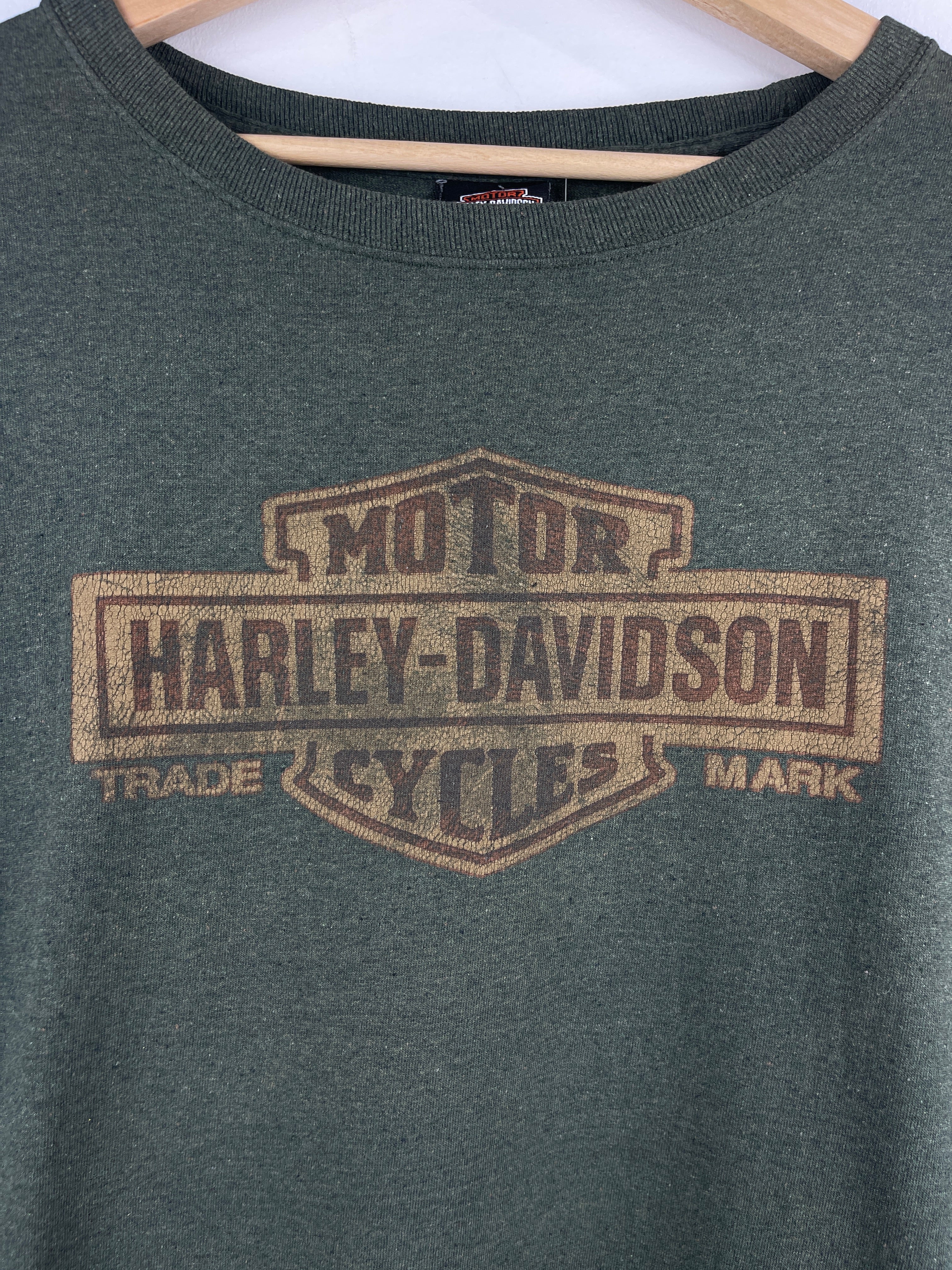 Vintage Harley Davidson Daytona Beach Florida Green Tee