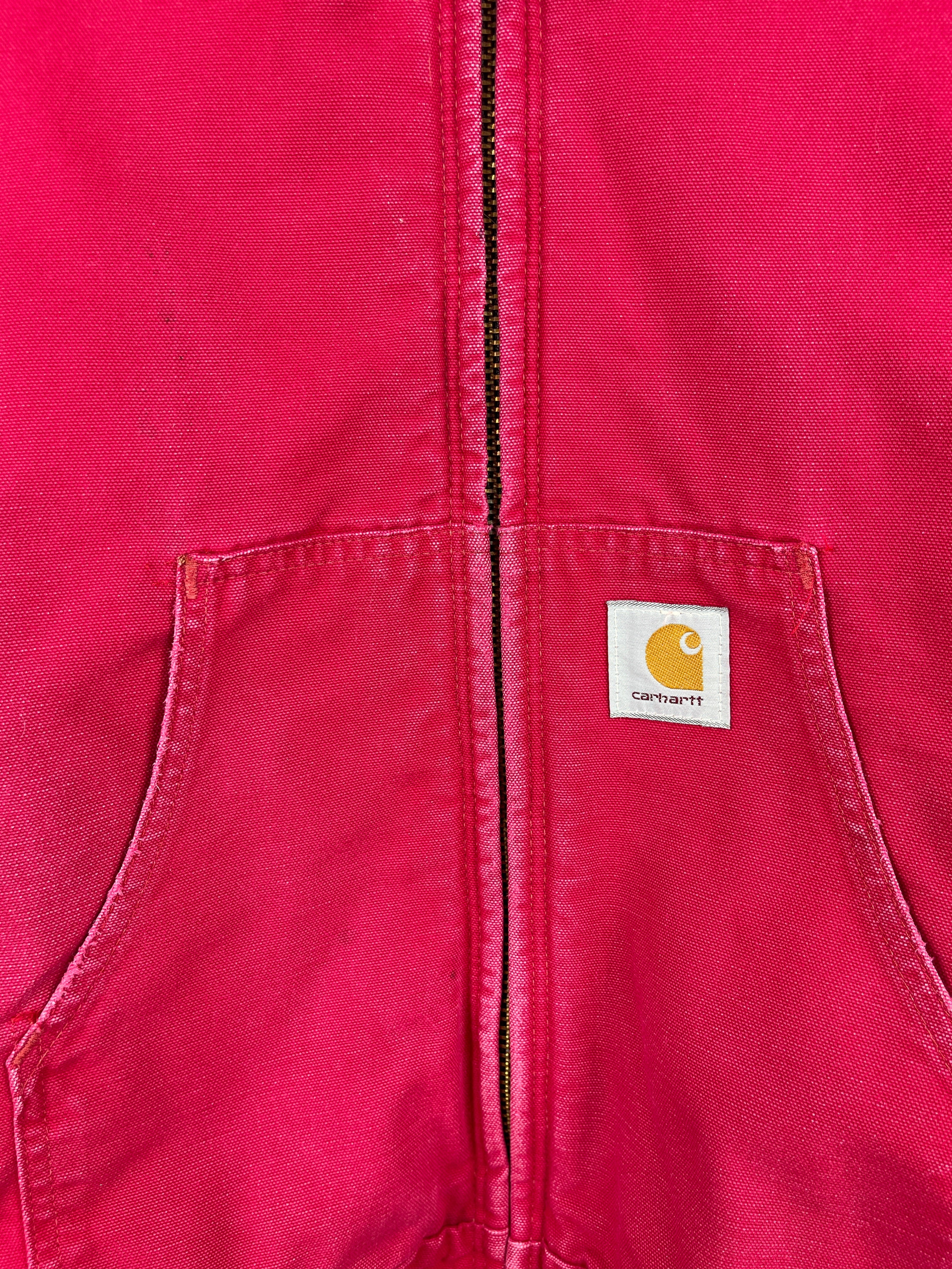 Vintage Carhartt Active Red Hooded Work Jacket J04 RED