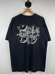 Vintage 90s Sturgis Rally Black Hills Black Tee