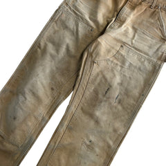 Vintage Carhartt Double Knee Thrashed Light Brown Work Pants