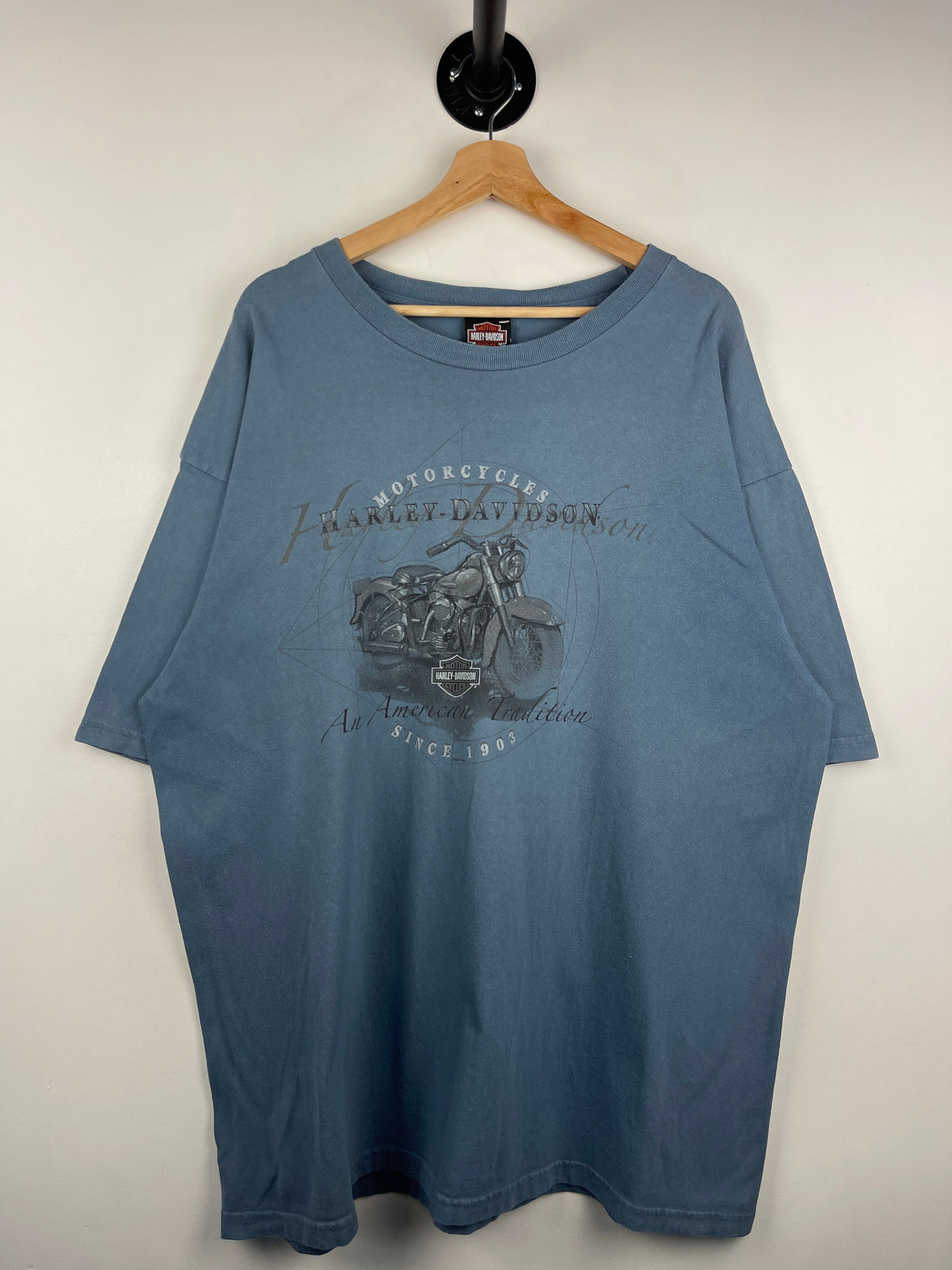 Vintage Harley Davidson Eagle Ketchikan Alaska Blue Tee