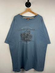 Vintage Harley Davidson Eagle Ketchikan Alaska Blue Tee