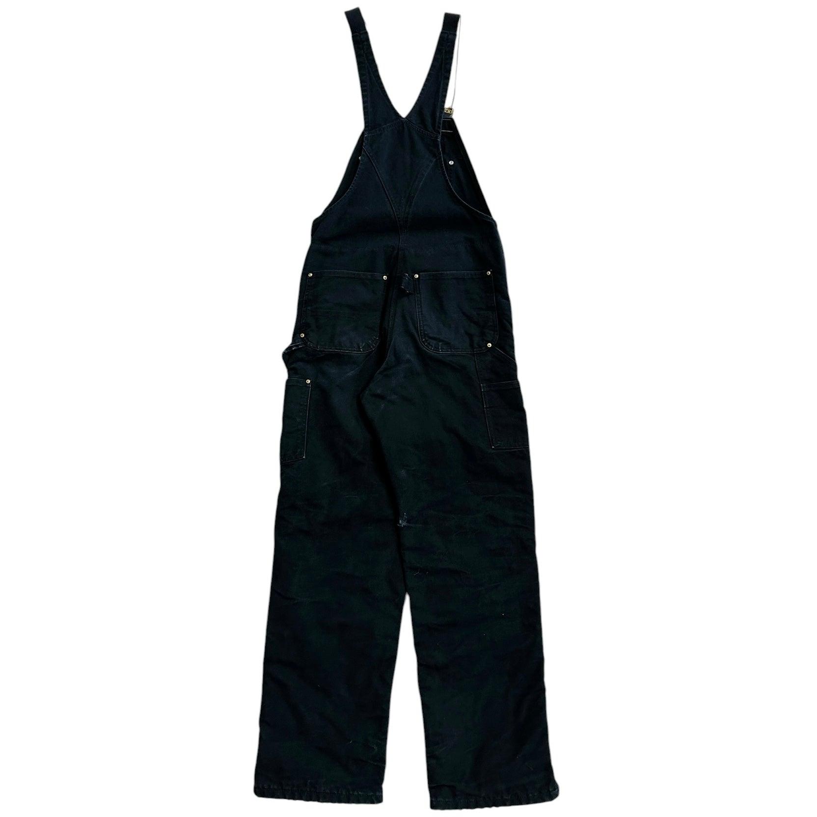 Vintage Carhartt Double Knee Black Insulated Overalls R02 BLK