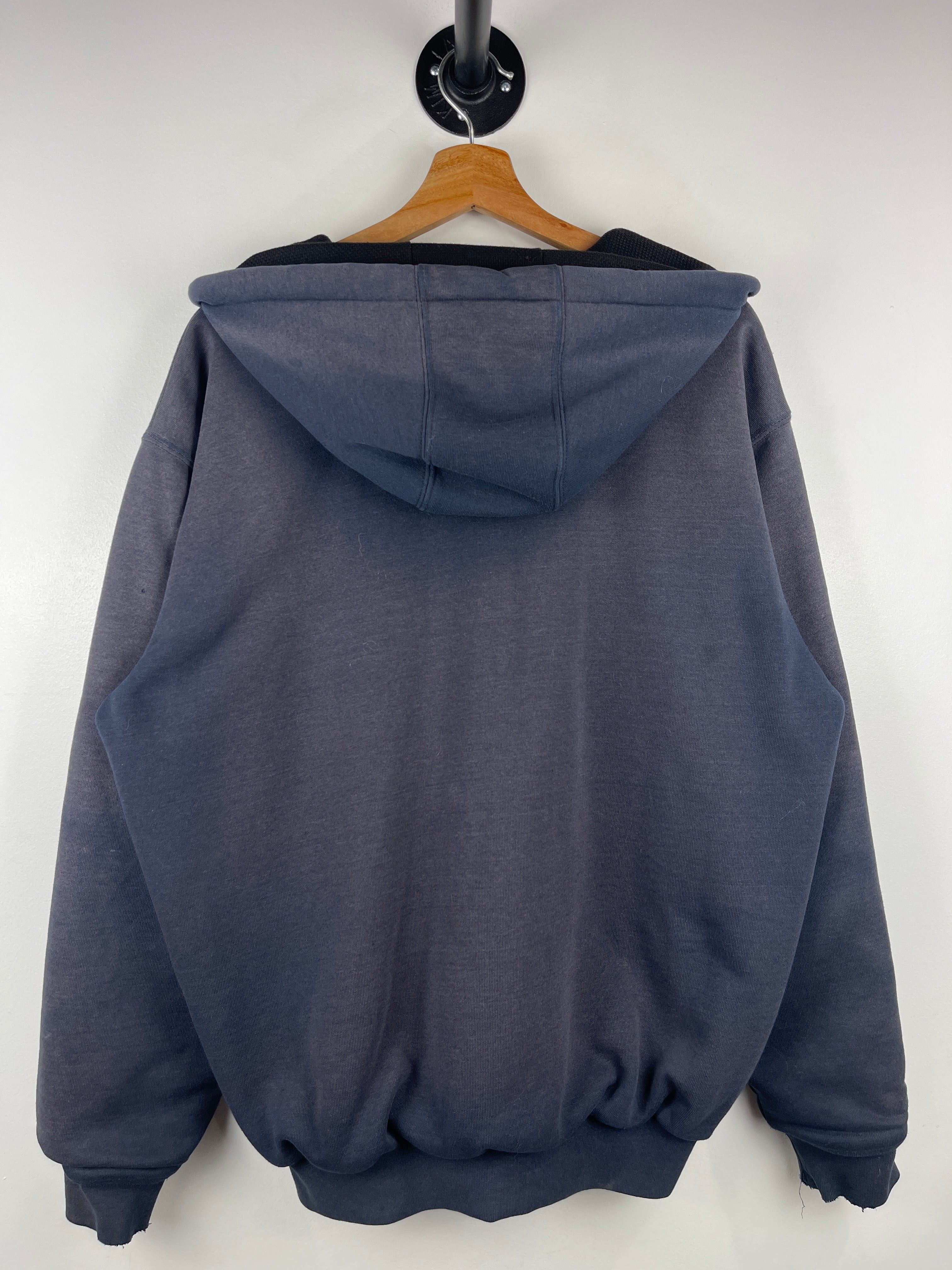 Vintage Carhartt Thermal Lined Faded Navy Zip Up Hoodie